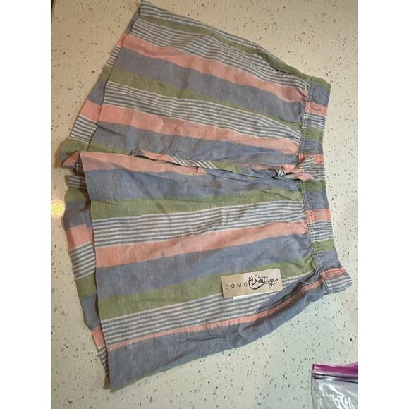 Como Vintage Pants - como Vintage Pastel Striped Drawstring Shorts - Women's XL - NWT